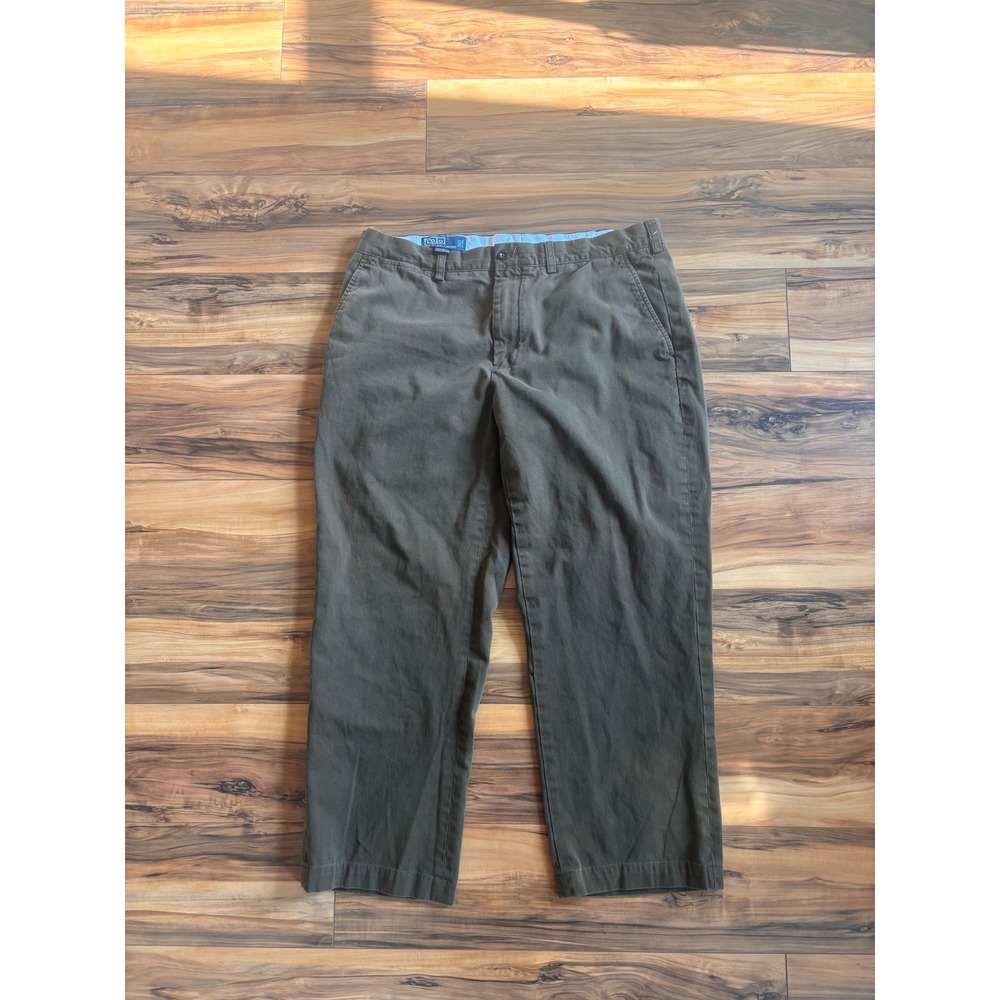Polo Ralph Lauren Preston Pant Mens 36x30 Olive brown Cotton Chino Trousers